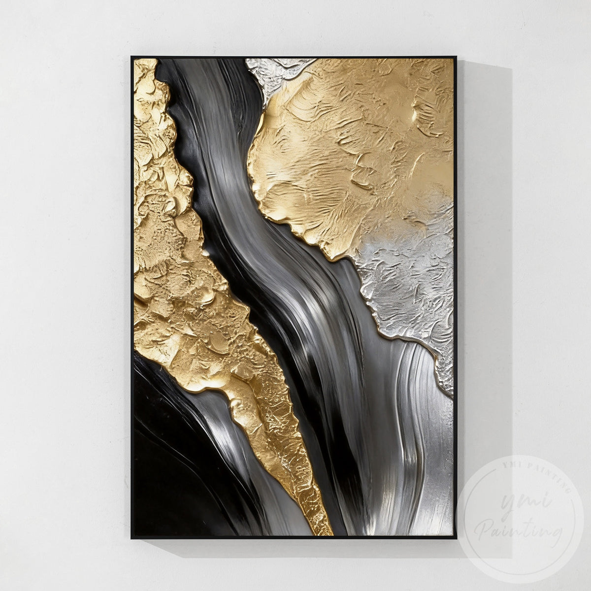 Luxury marble effect abstract canvas artwork