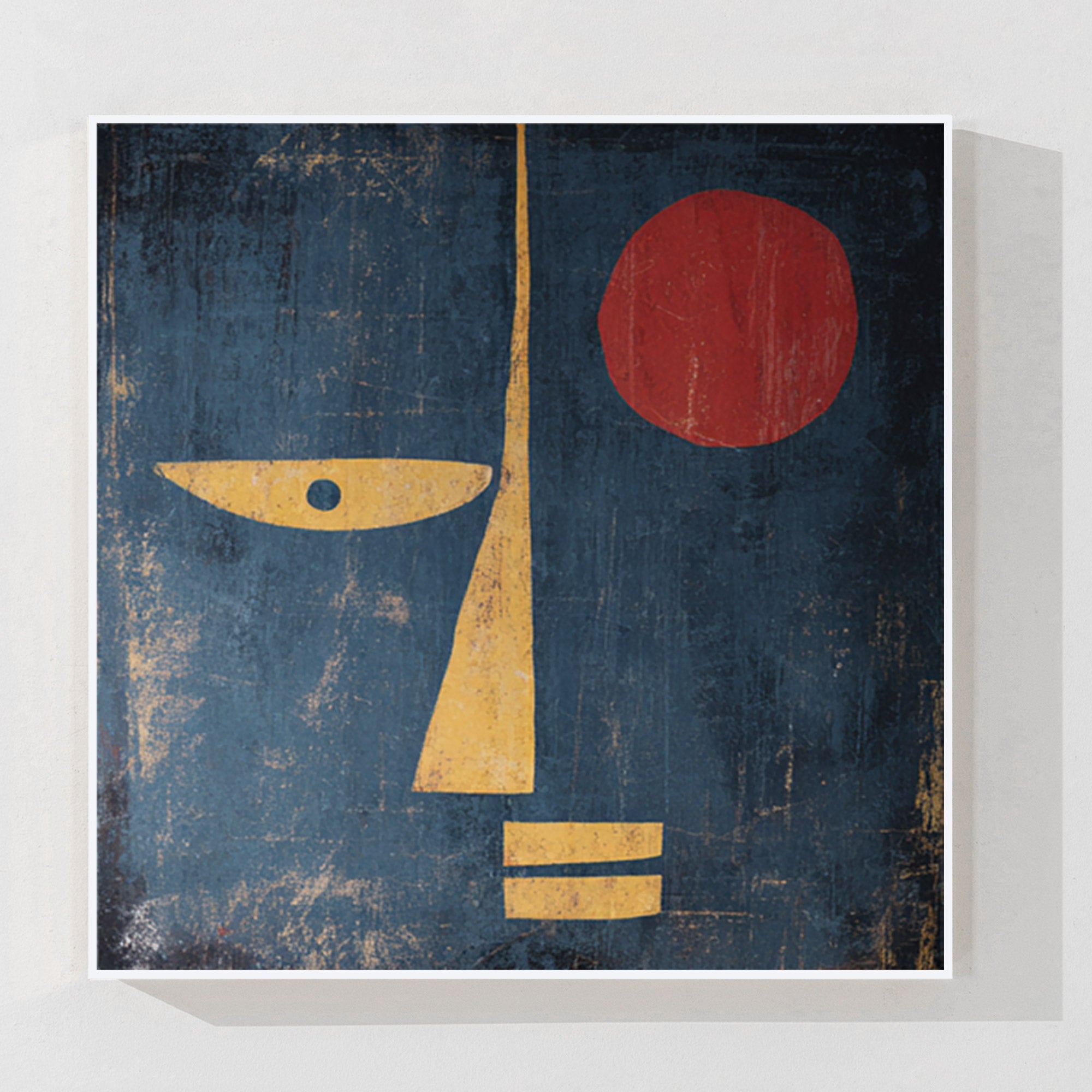 Minimalist abstract face wall art 