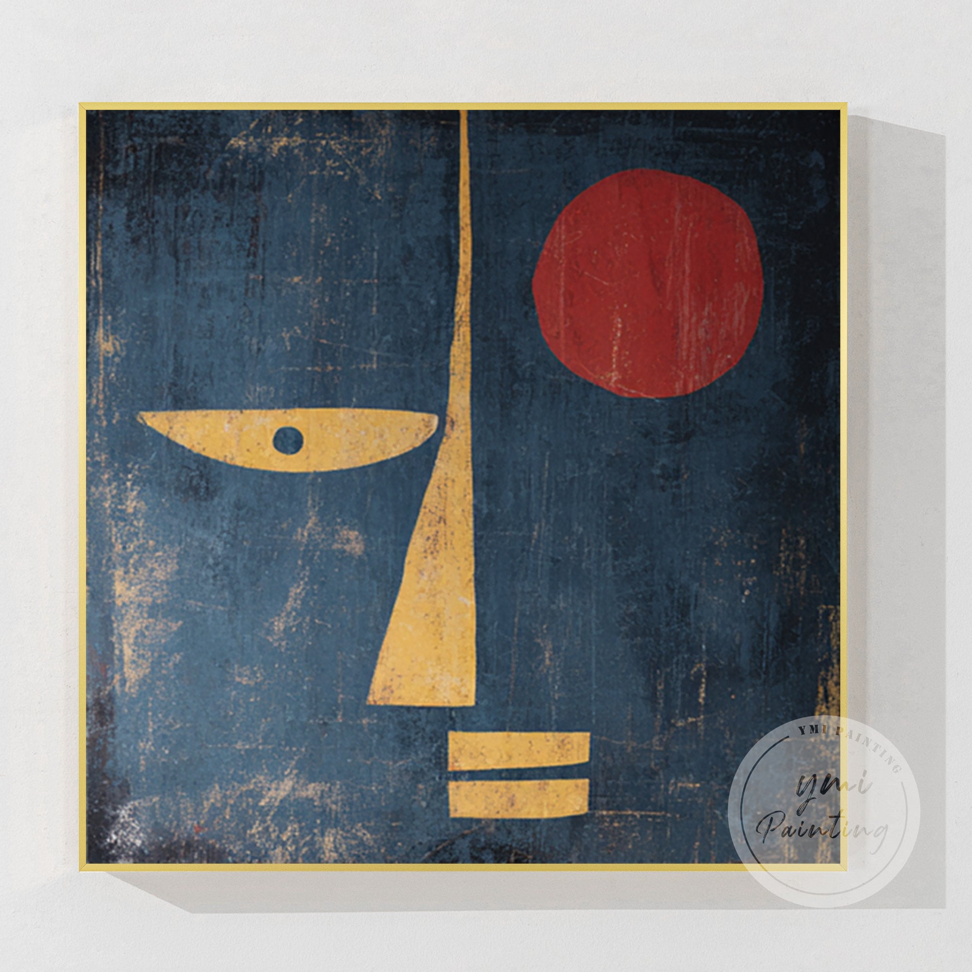 Modern minimalist face canvas art 