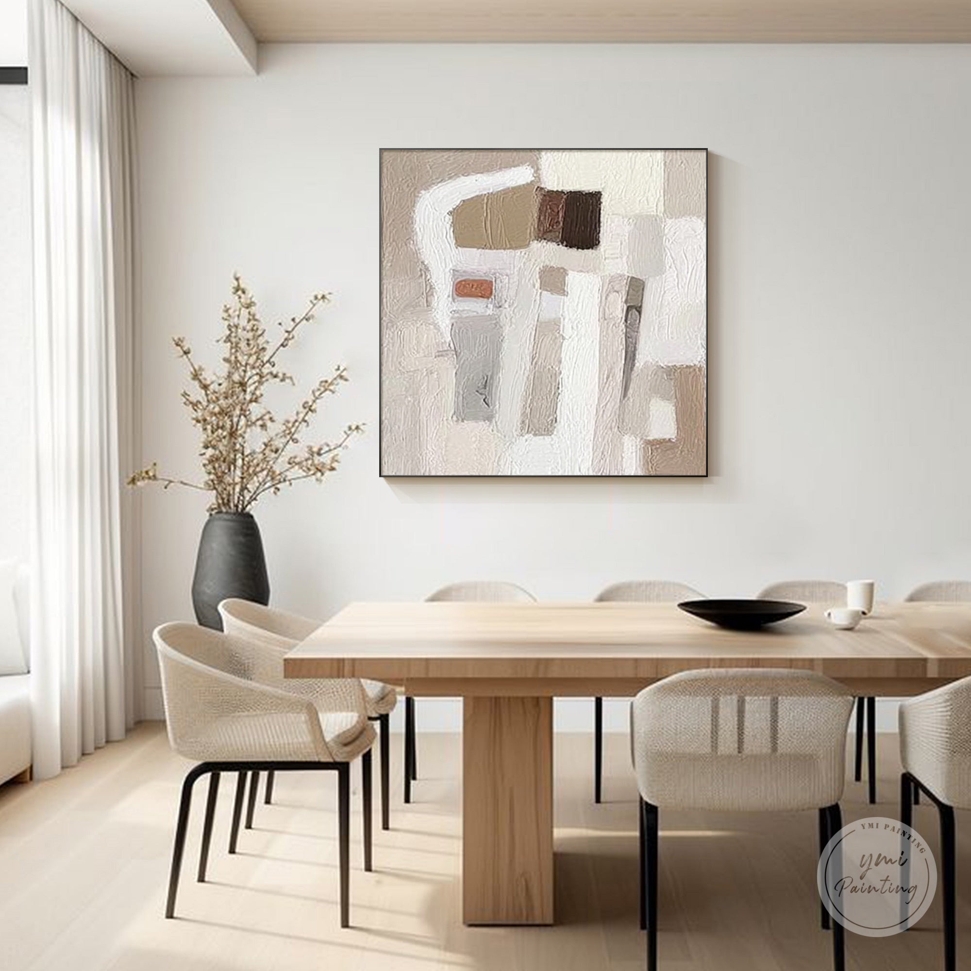 contemporary neutral wall artwork