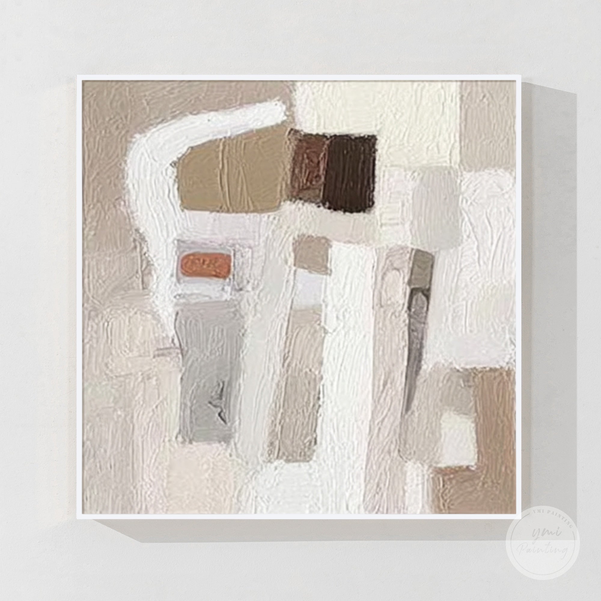 beige minimalist abstract canvas