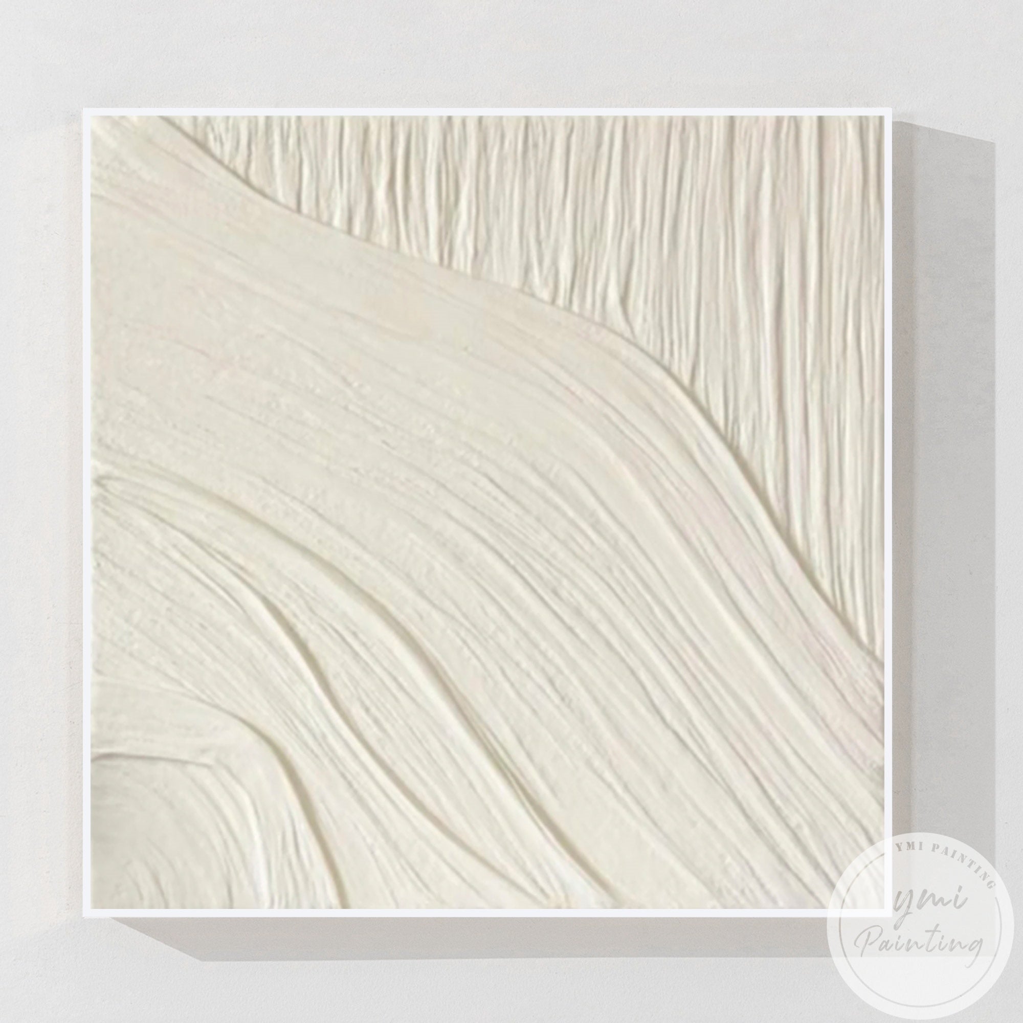 Scandinavian style minimalist plaster wall art neutral tones