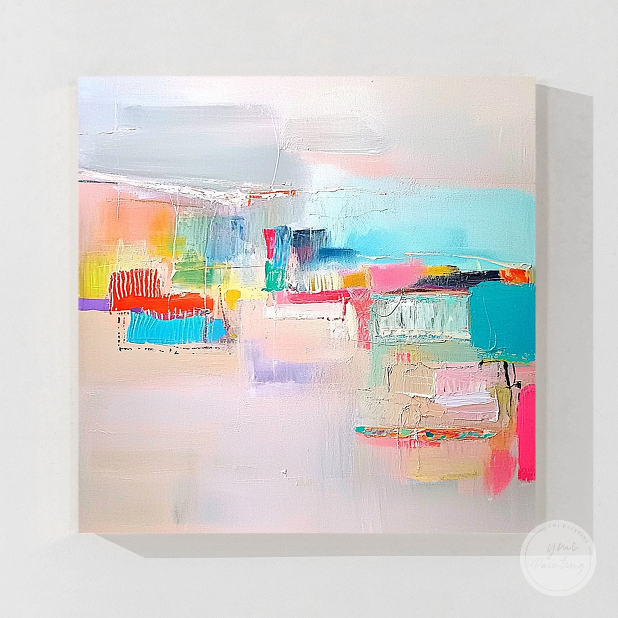 artistic pastel abstract painting contemporary style