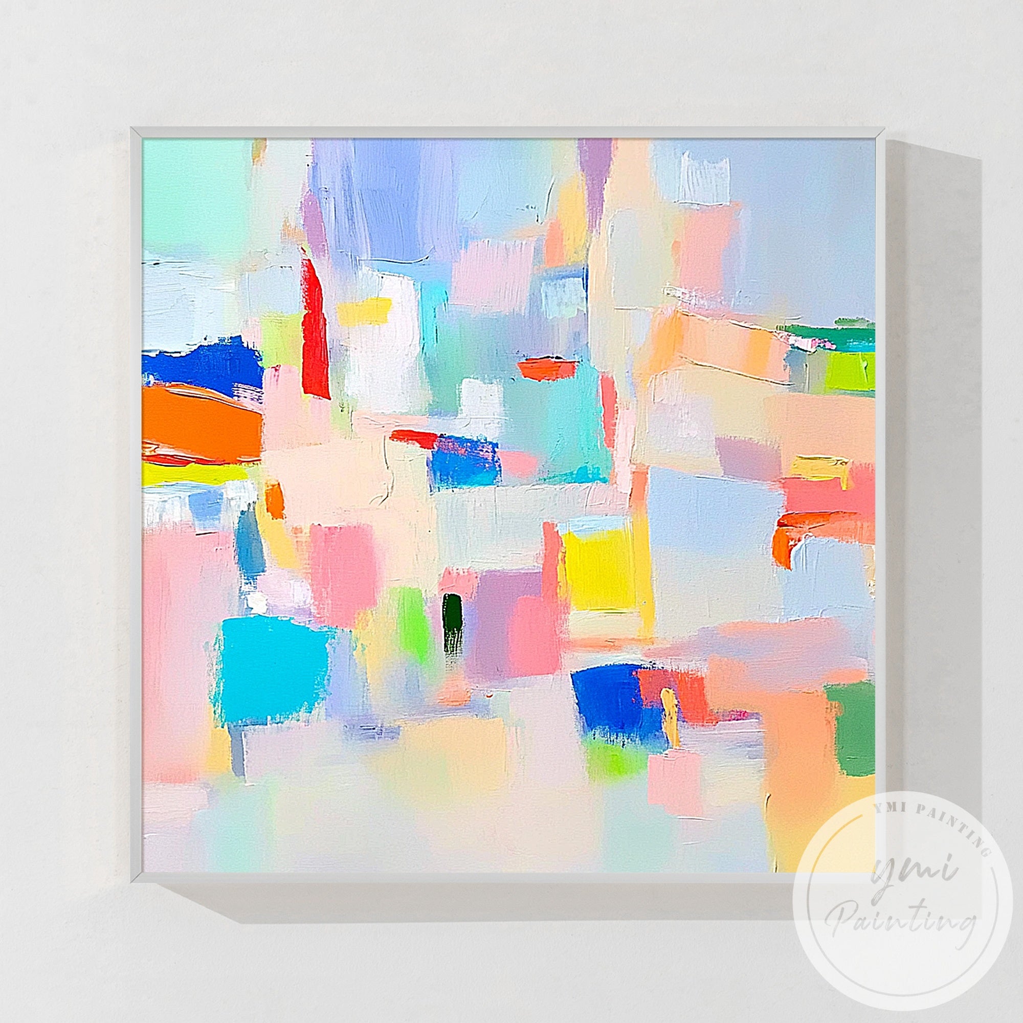 colorful abstract wall art bright modern painting