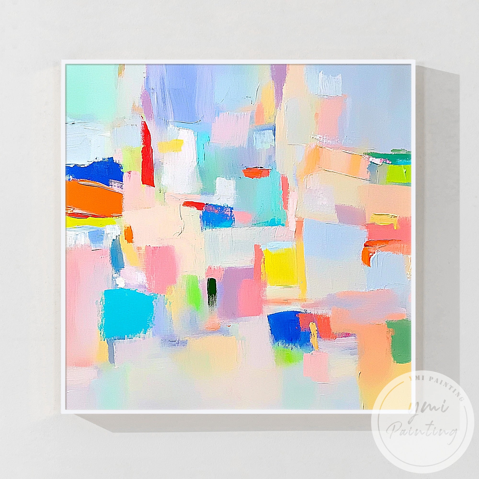 modern multicolor abstract canvas decor
