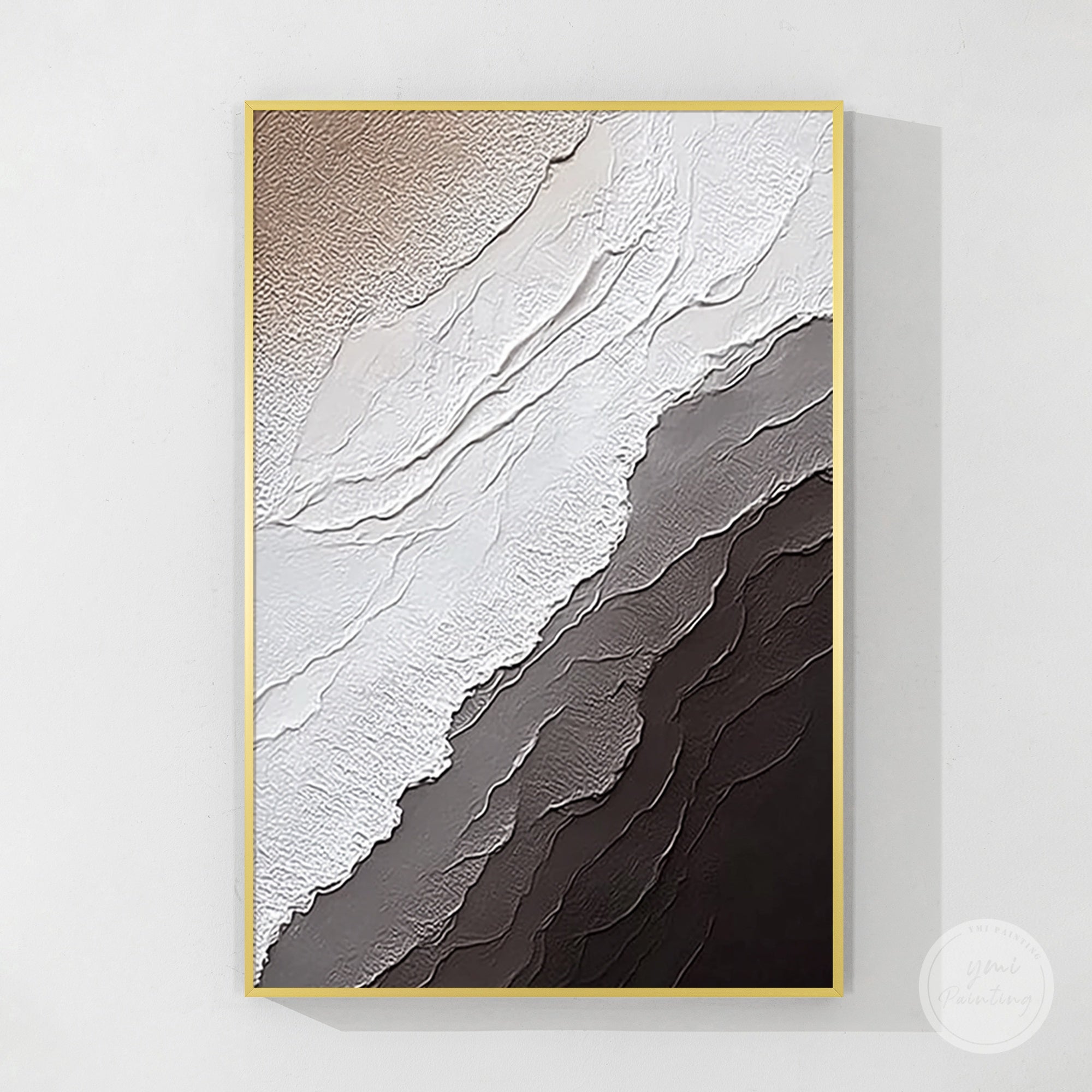 modern black white abstract canvas