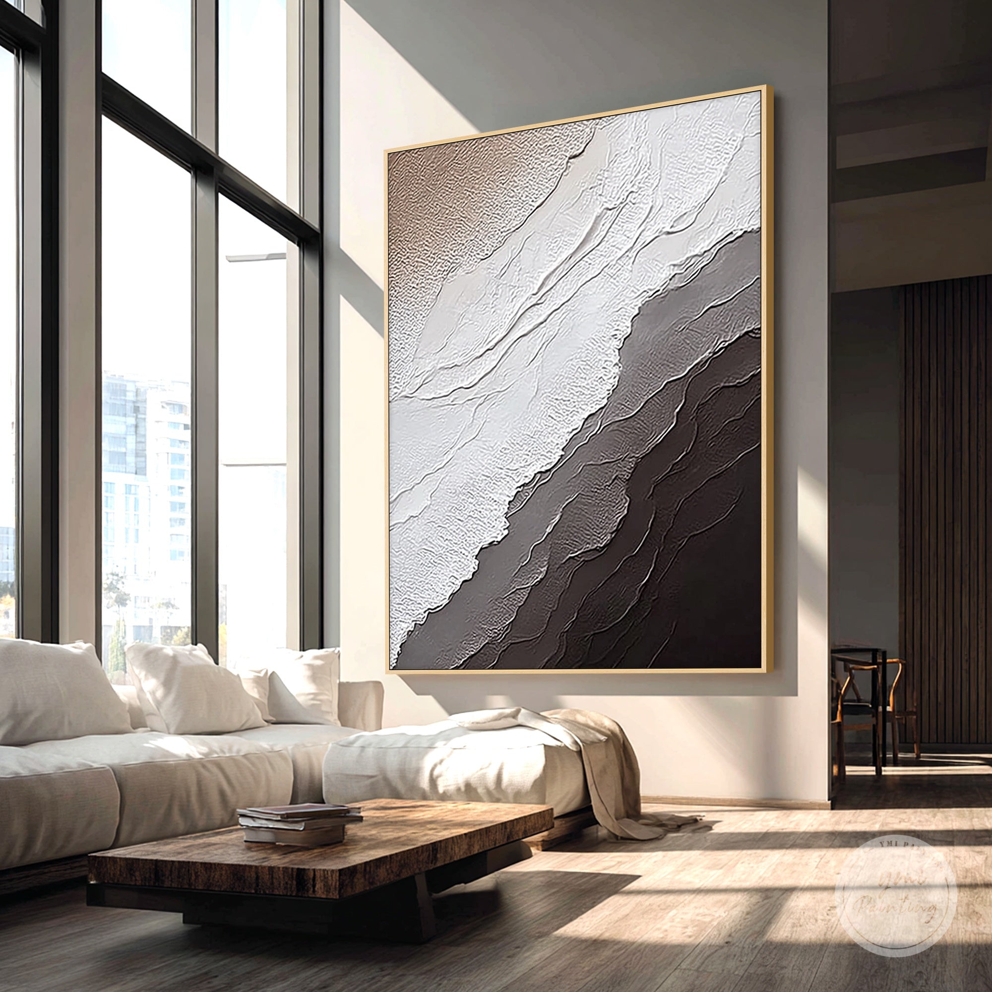 contemporary layered abstract painting