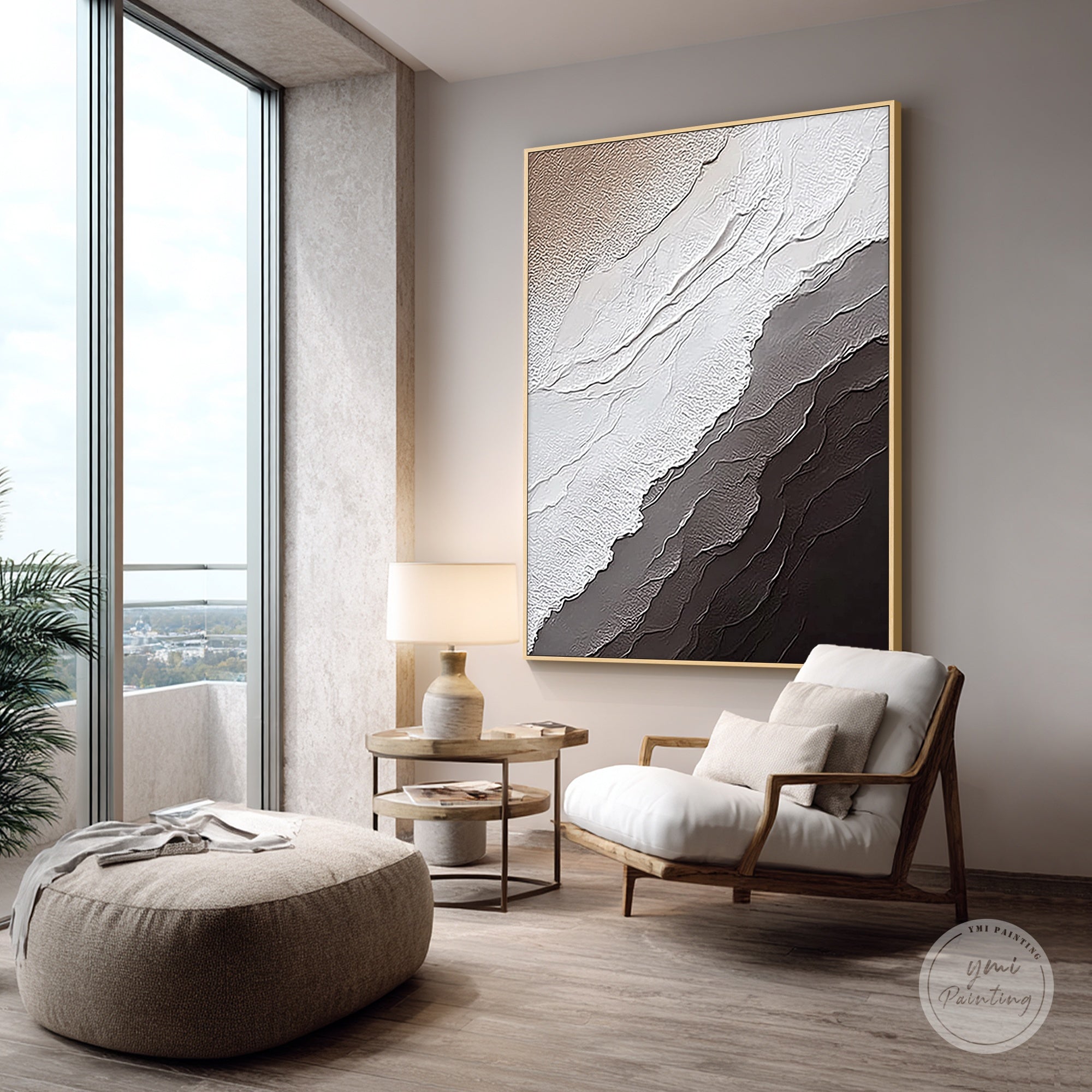 minimalist monochrome wall decor