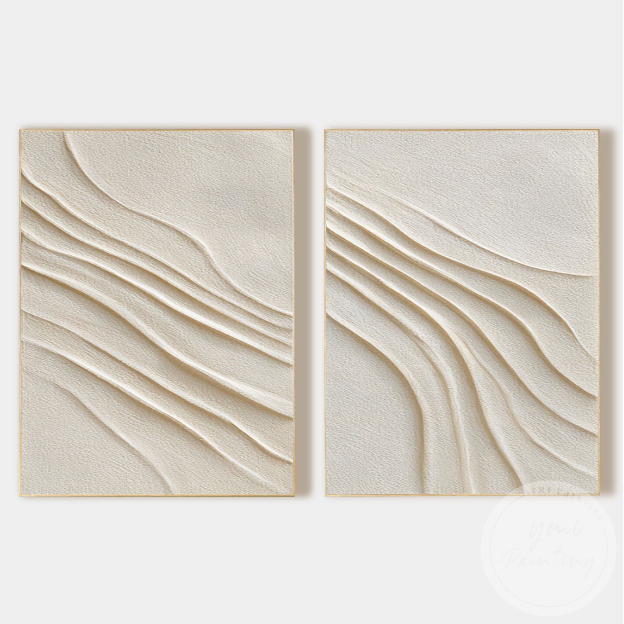 Japandi Scandinavian style textured beige wall decoration