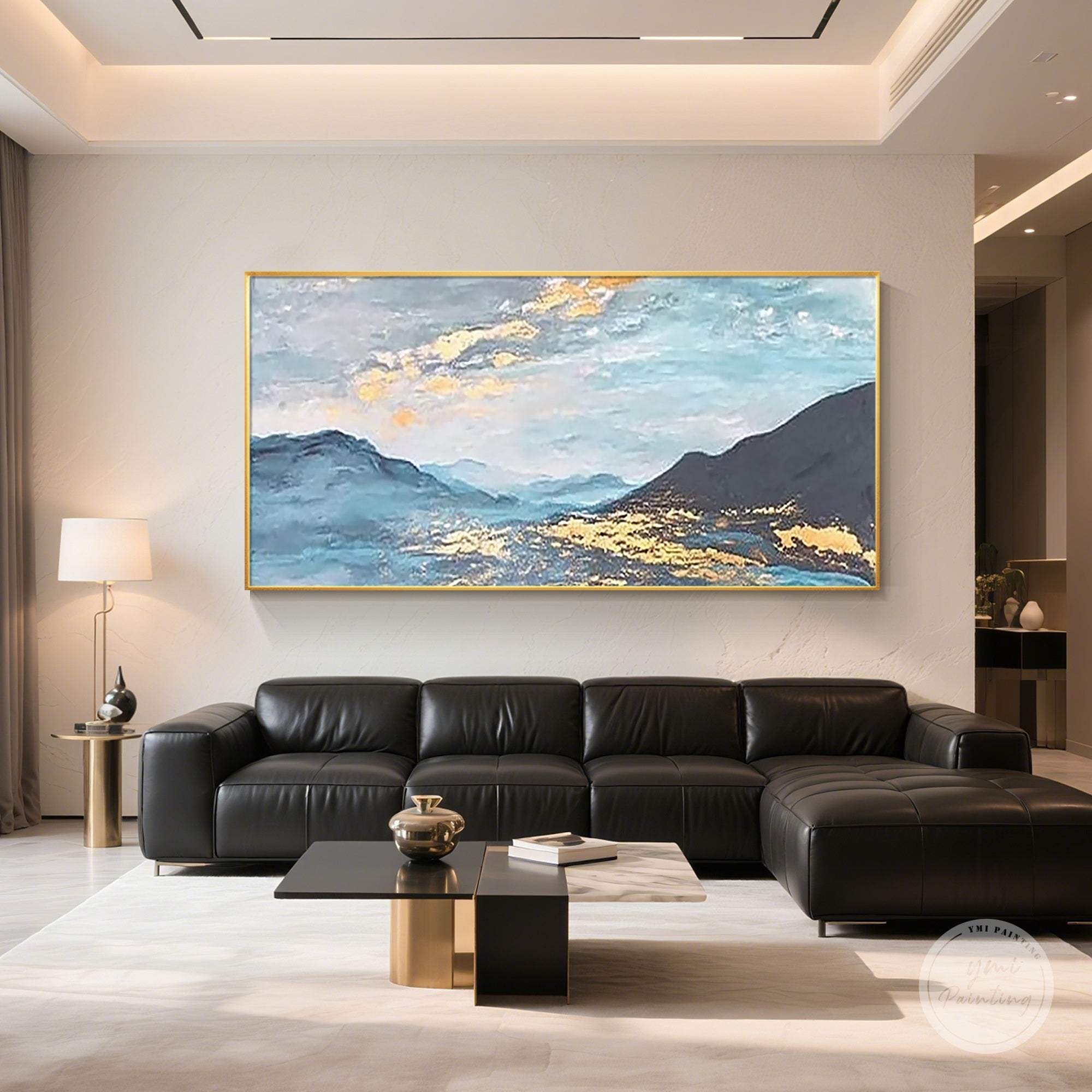 contemporary scenic abstract wall art horizontal