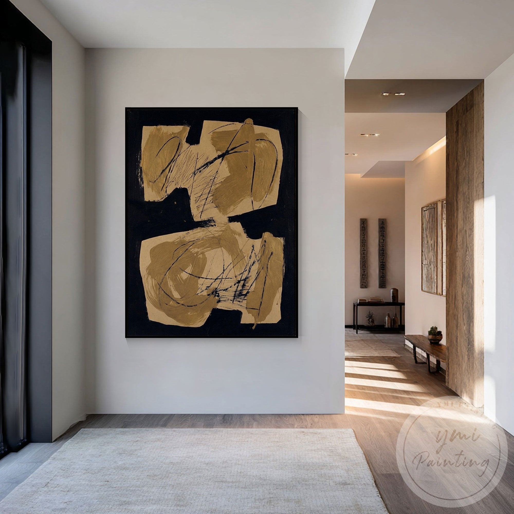 Large modern textured canvas art luxury wall decoration