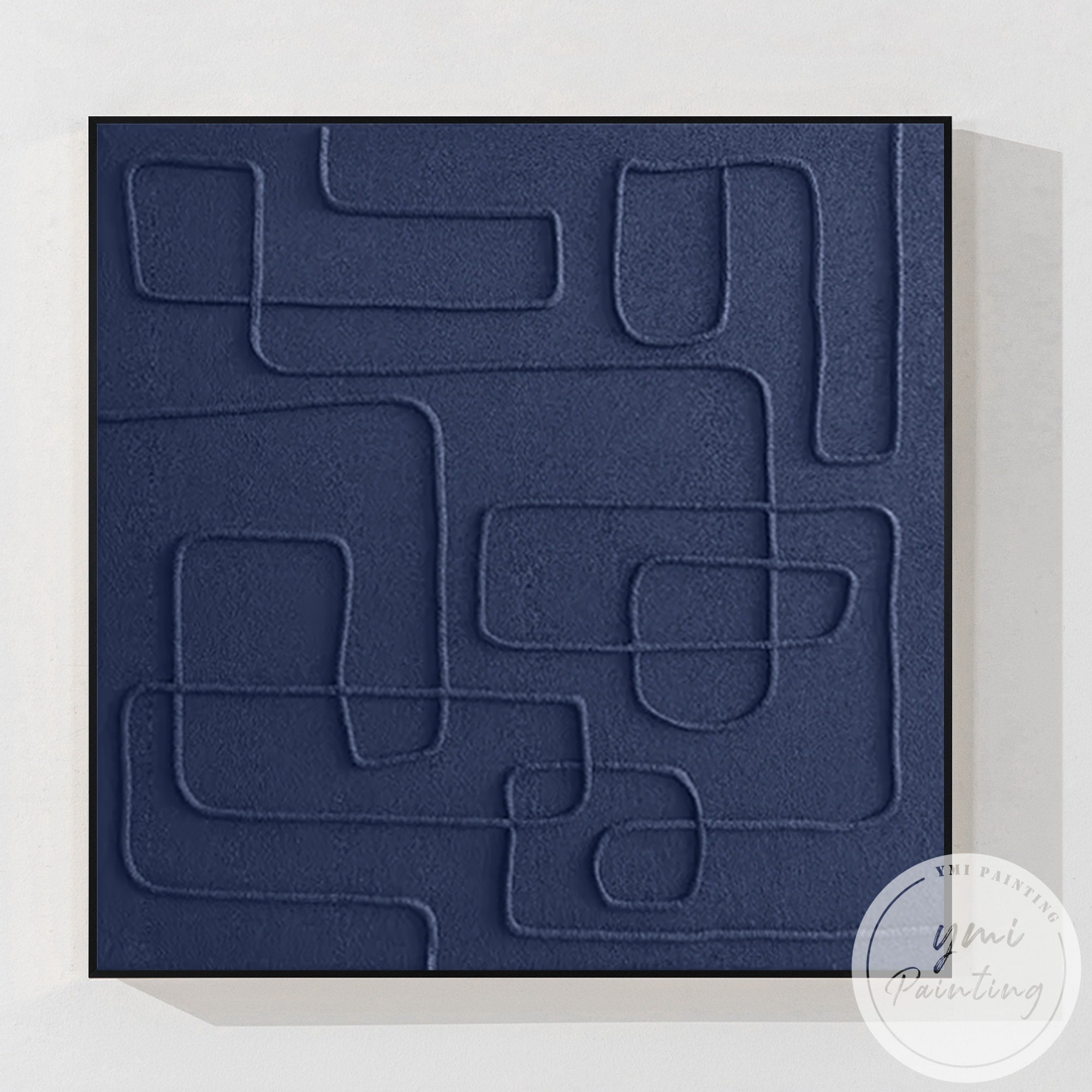 Contemporary 3D textured abstract painting for bedroom or office