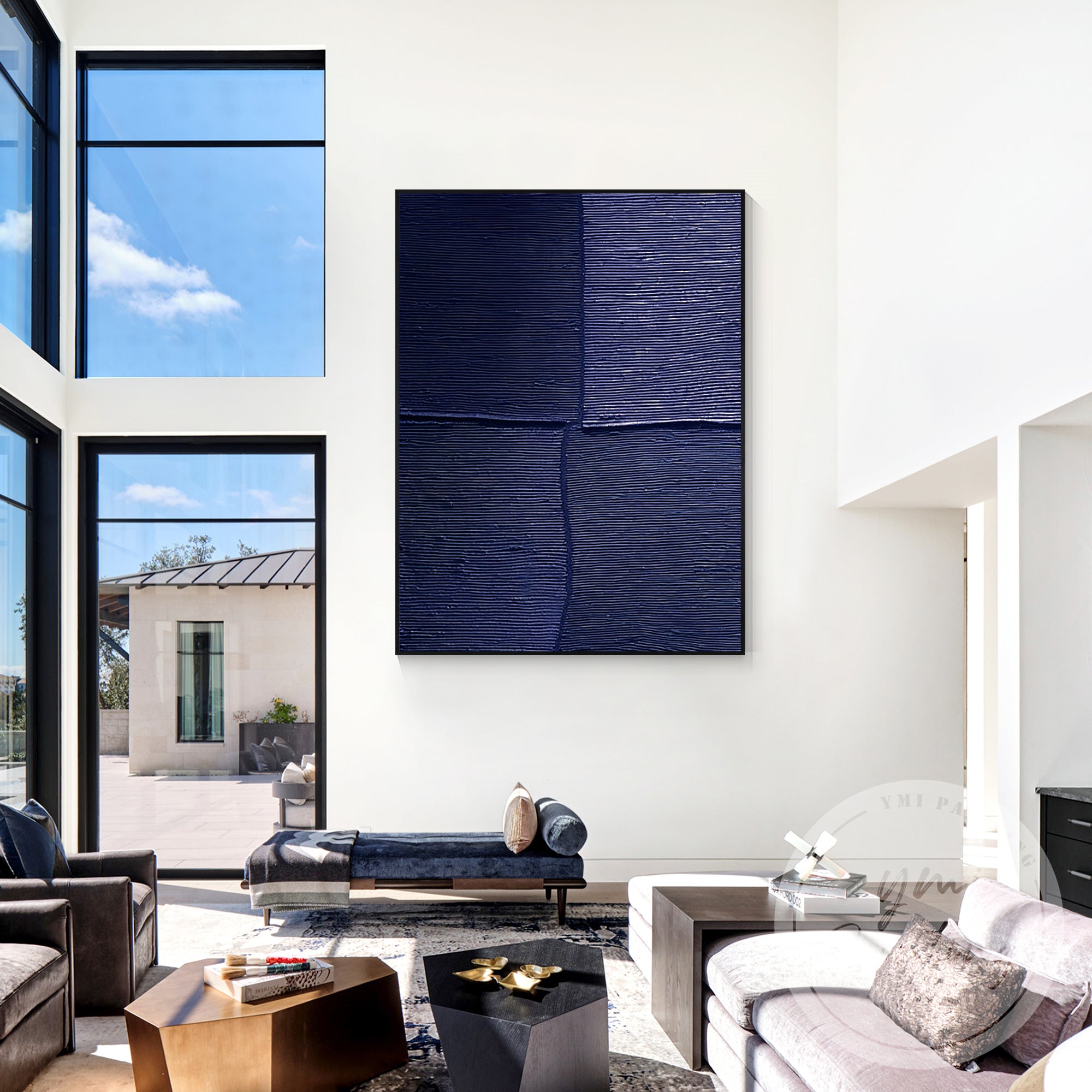 Minimalist geometric wall art for modern home interior design