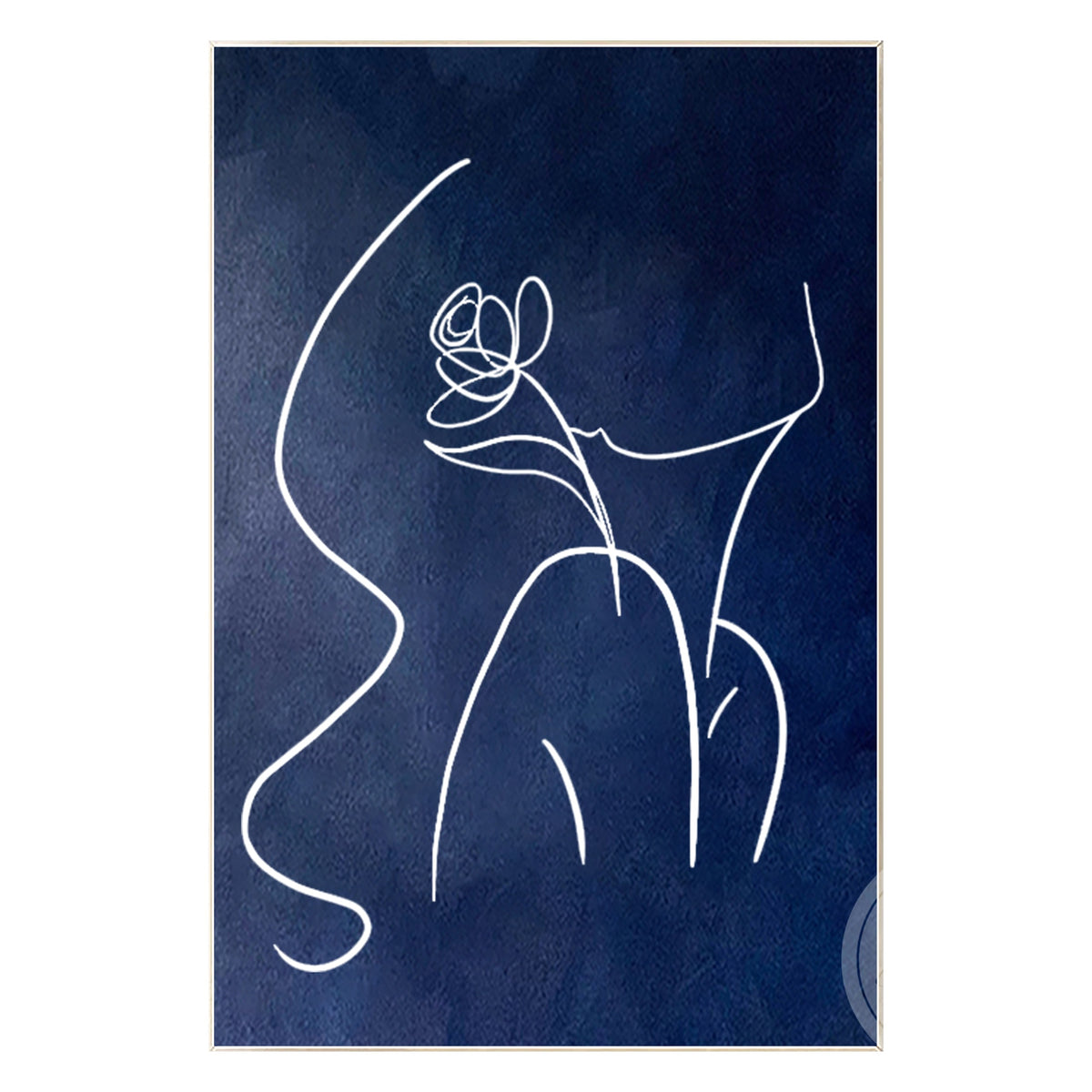 Elegant woman silhouette artwork for a contemporary living room