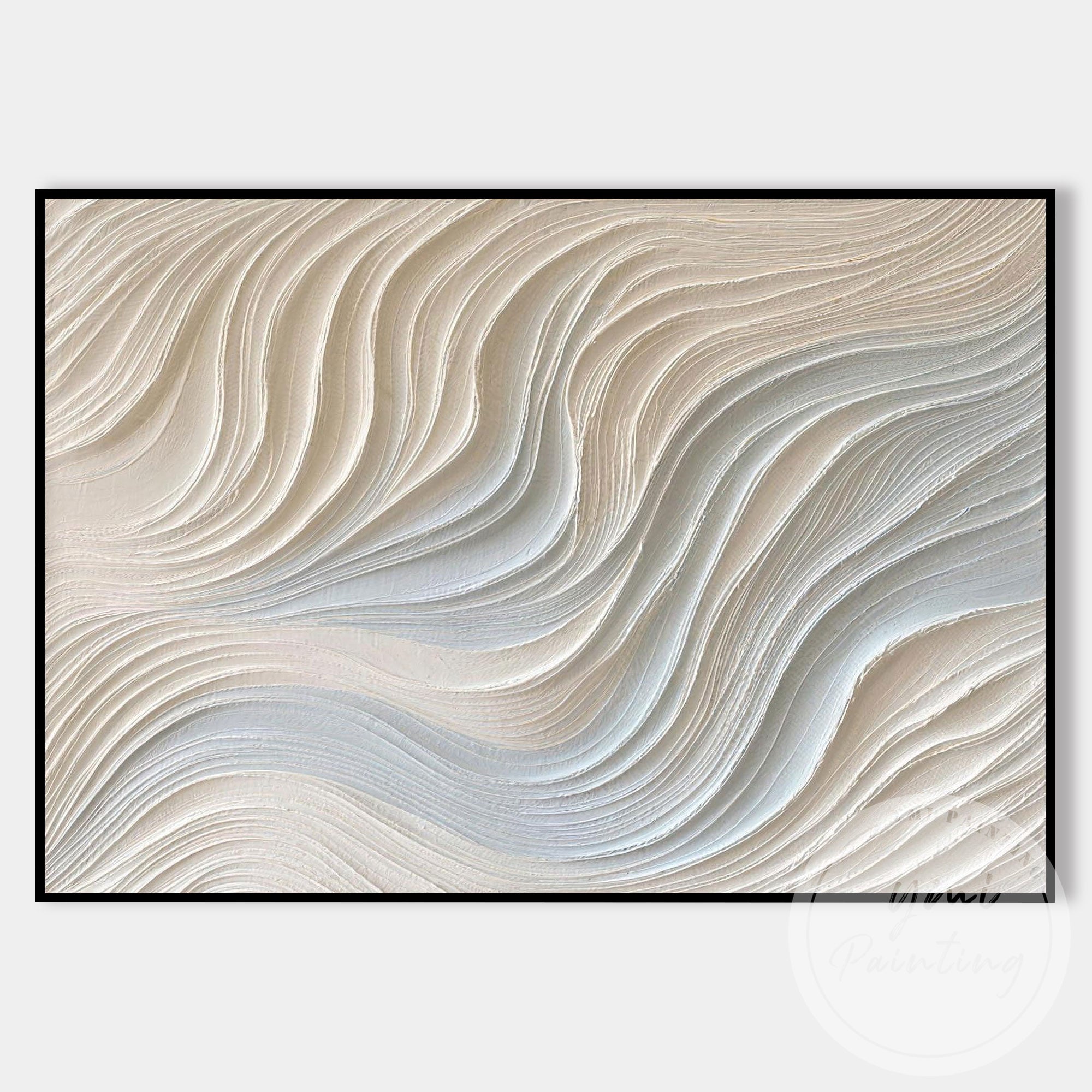 Elegant neutral textured canvas artwork for modern decor