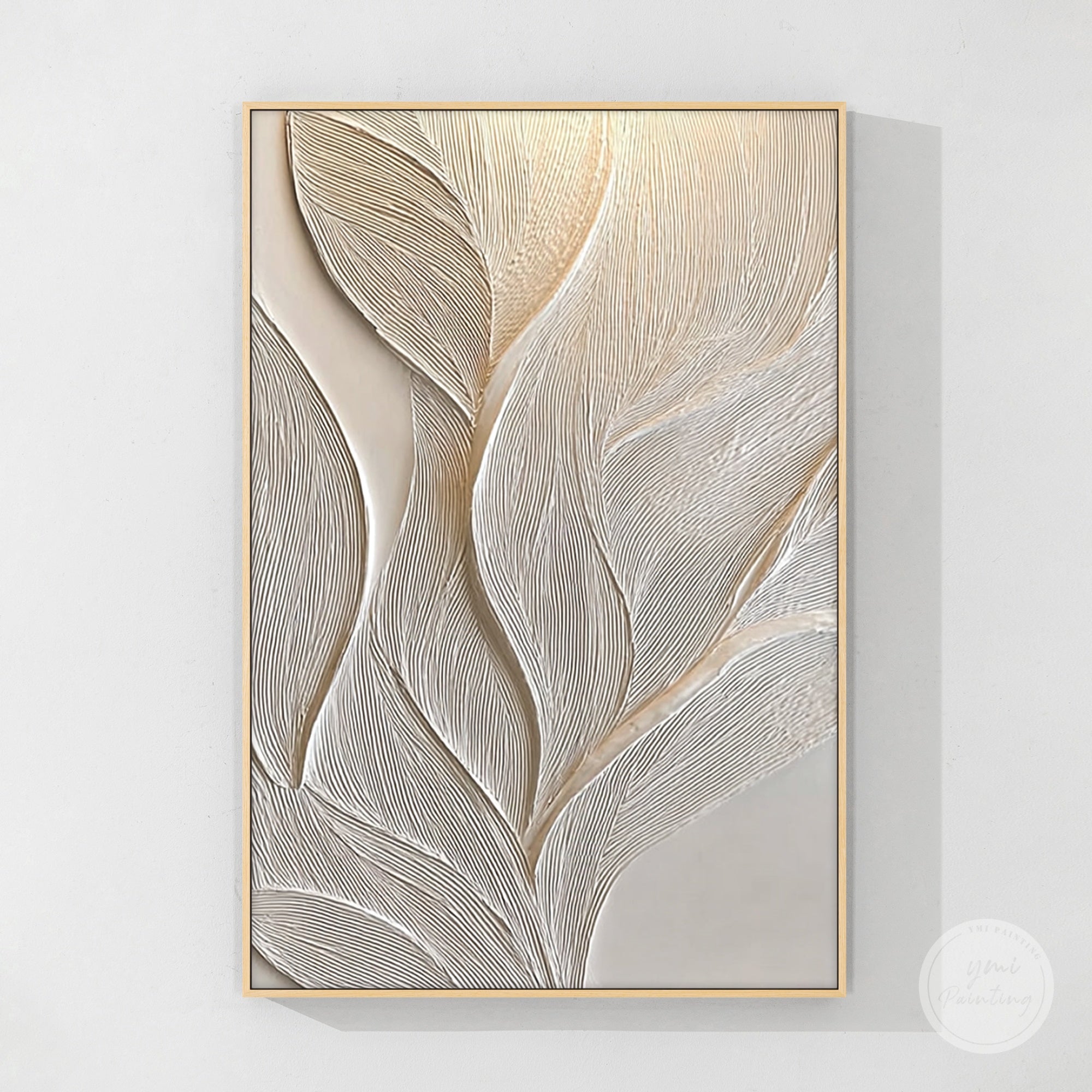 contemporary leaf pattern canvas