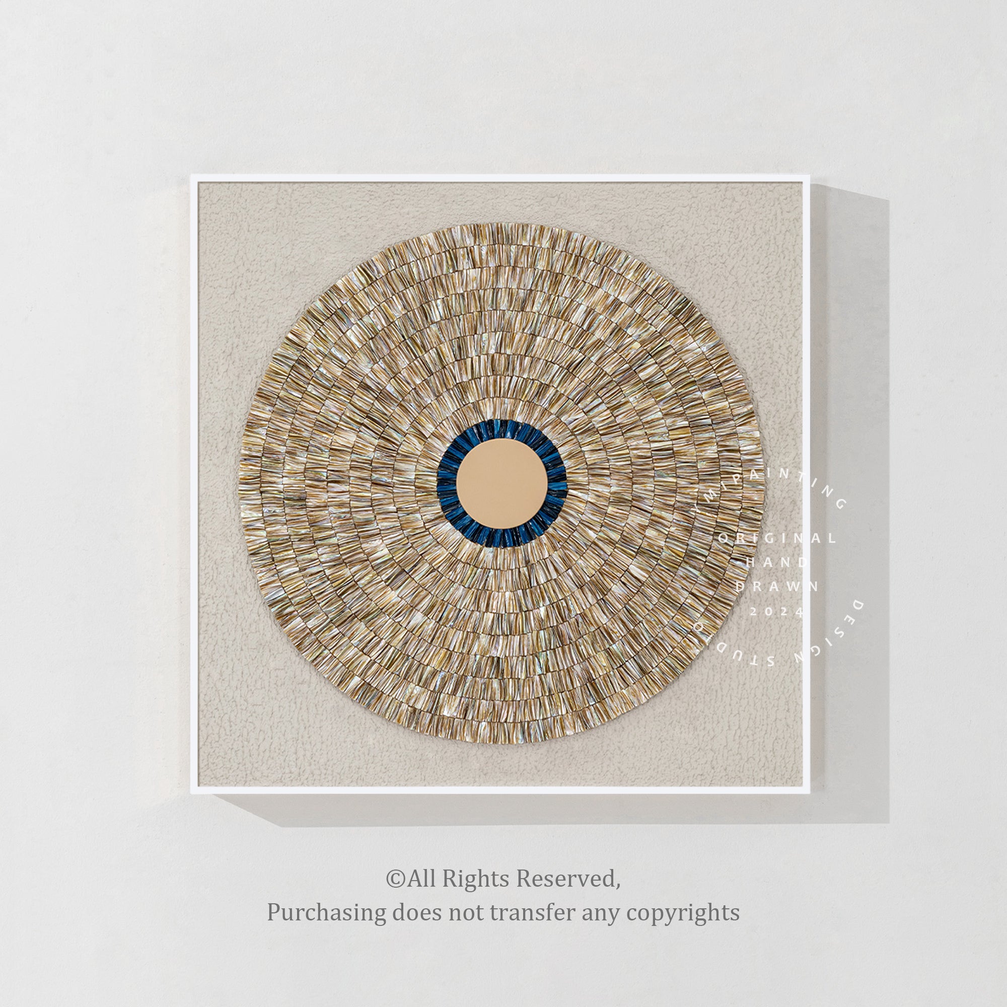 Textured oyster shell wall art that combines modern elegance with organic beauty.