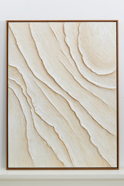 beige textured wave painting