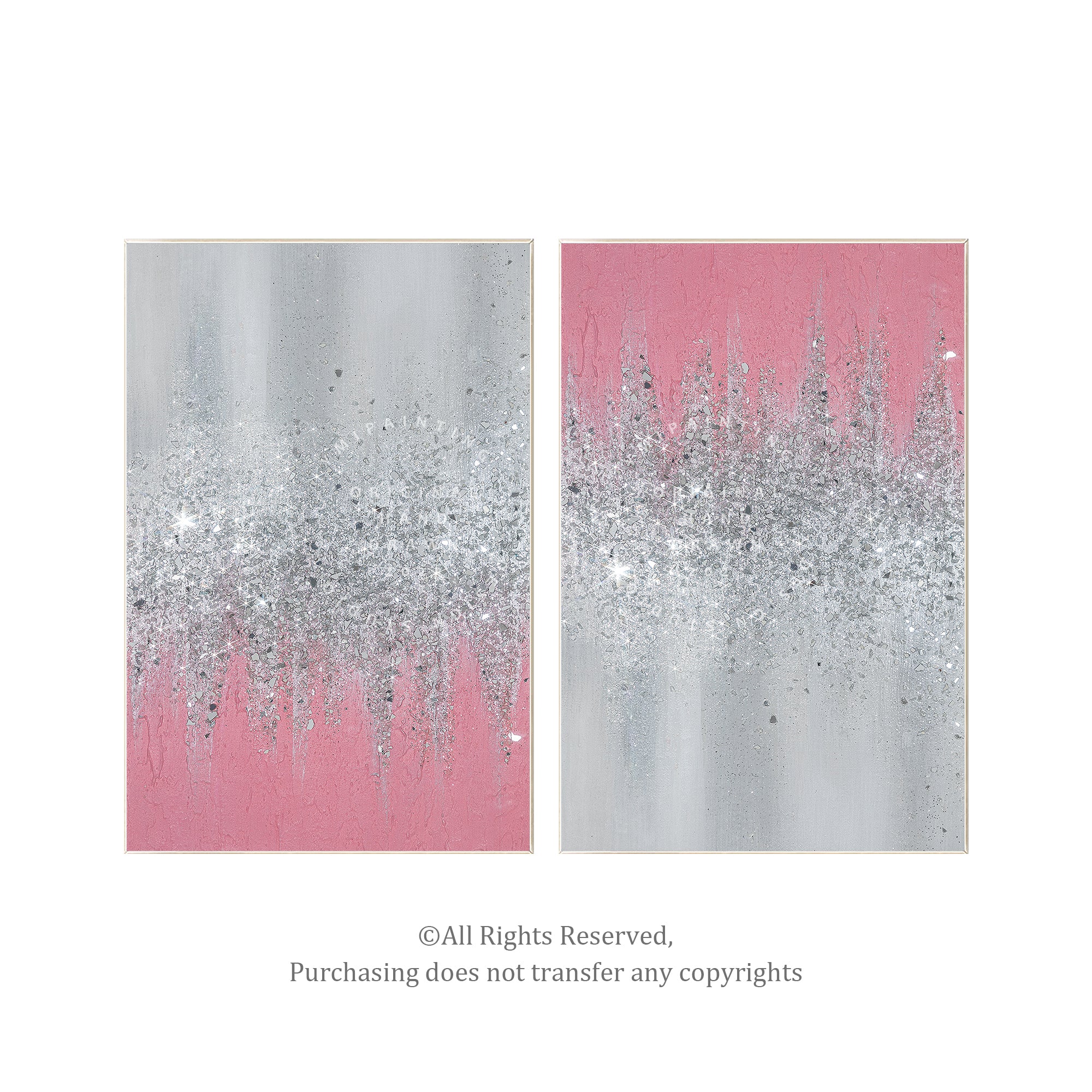 pink glass wall art absract art