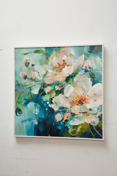 textured flower painting