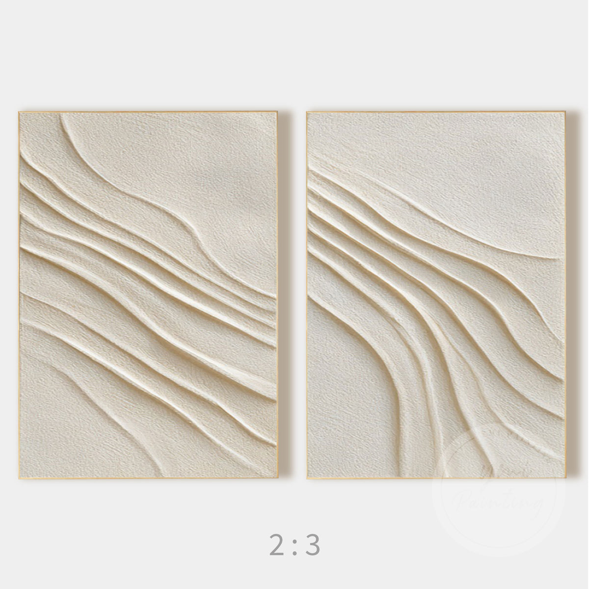 Scandinavian minimalist beige wall decor with plaster texture