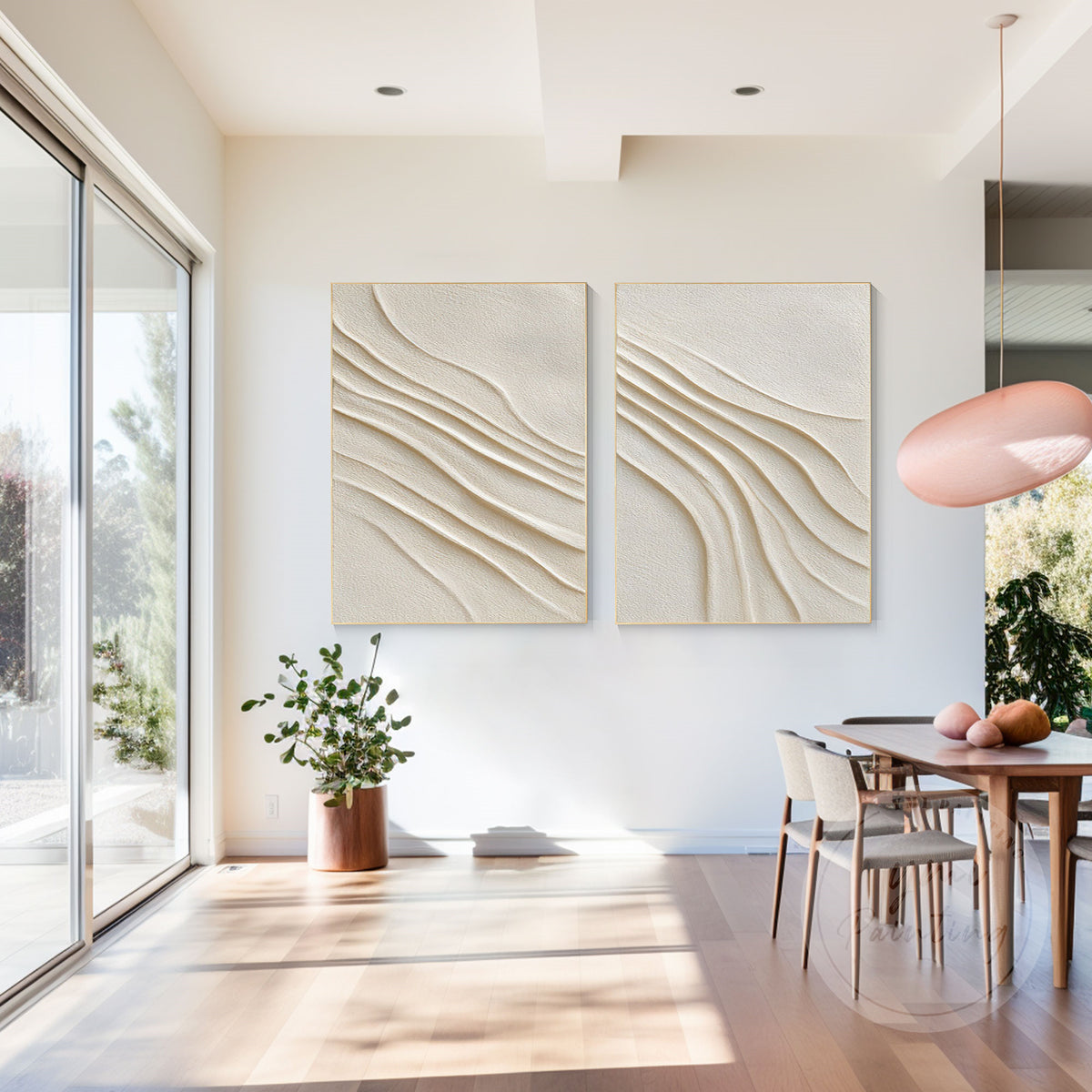 Scandinavian minimalist wall decor set for living room