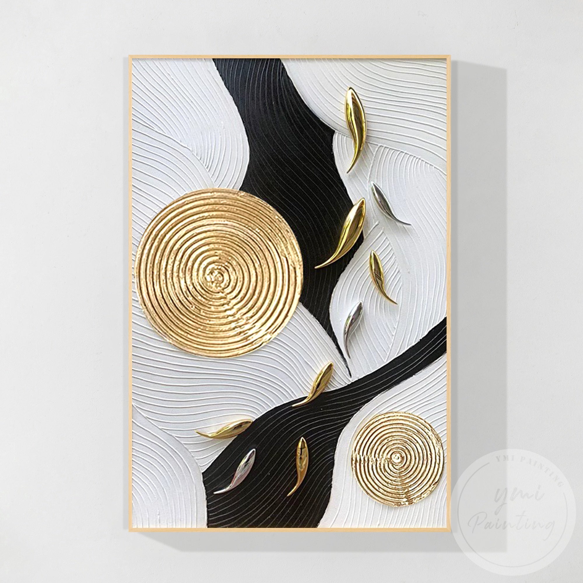 Contemporary gold fish painting for bedroom and office decor