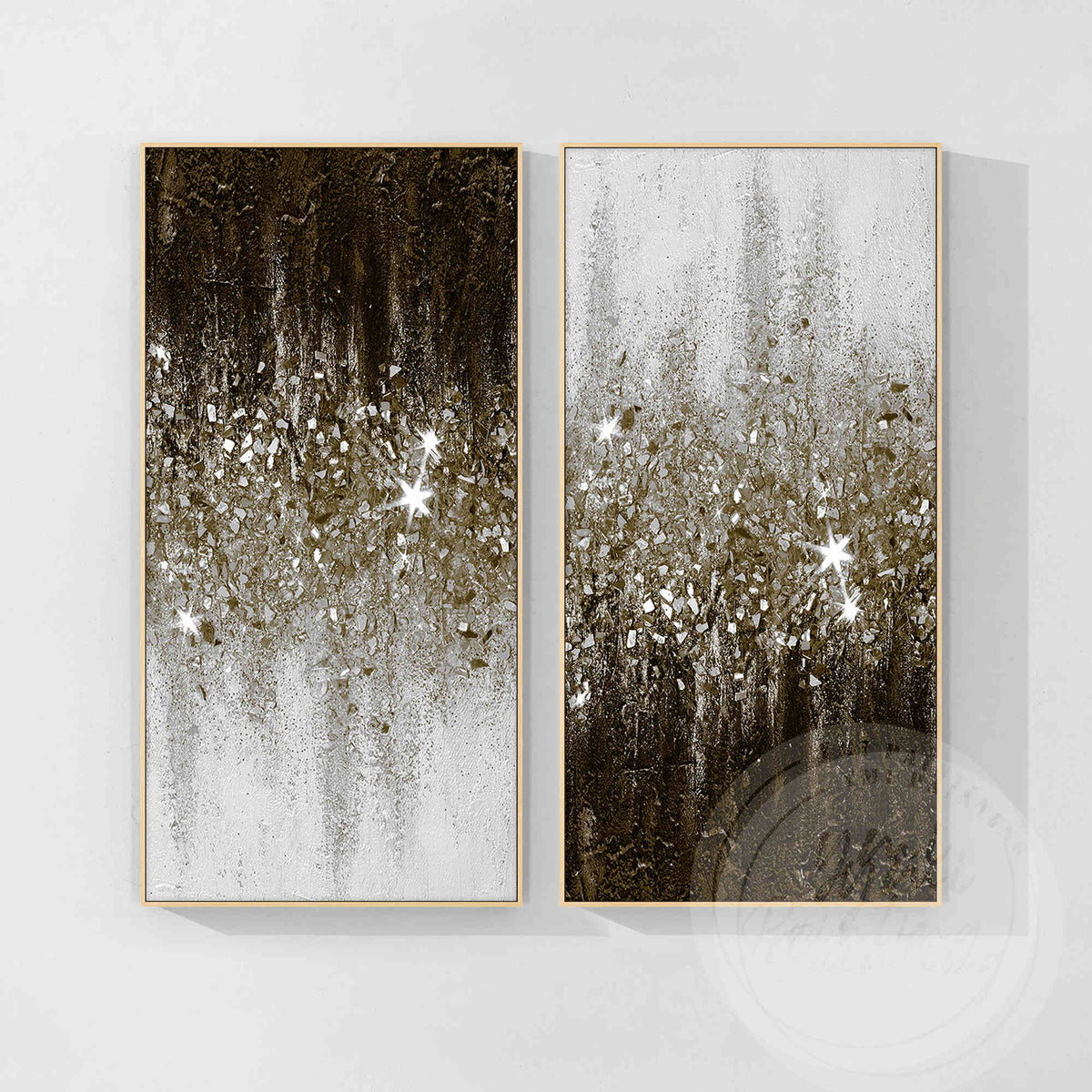 	Modern brown abstract wall decor set for luxury contemporary interiors