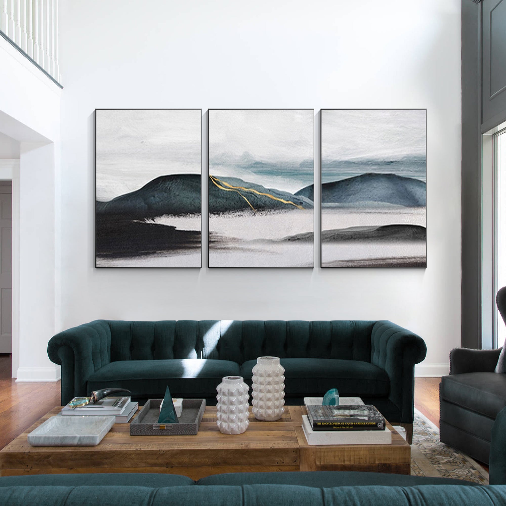 set of 3 landscape art