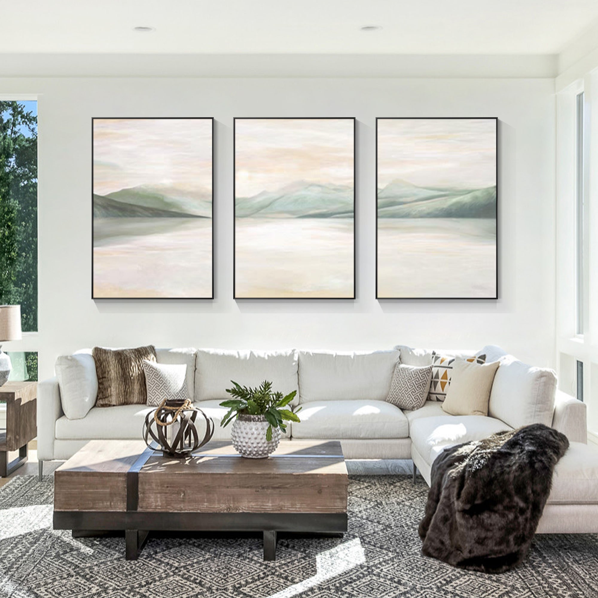 set of 3 landscape art