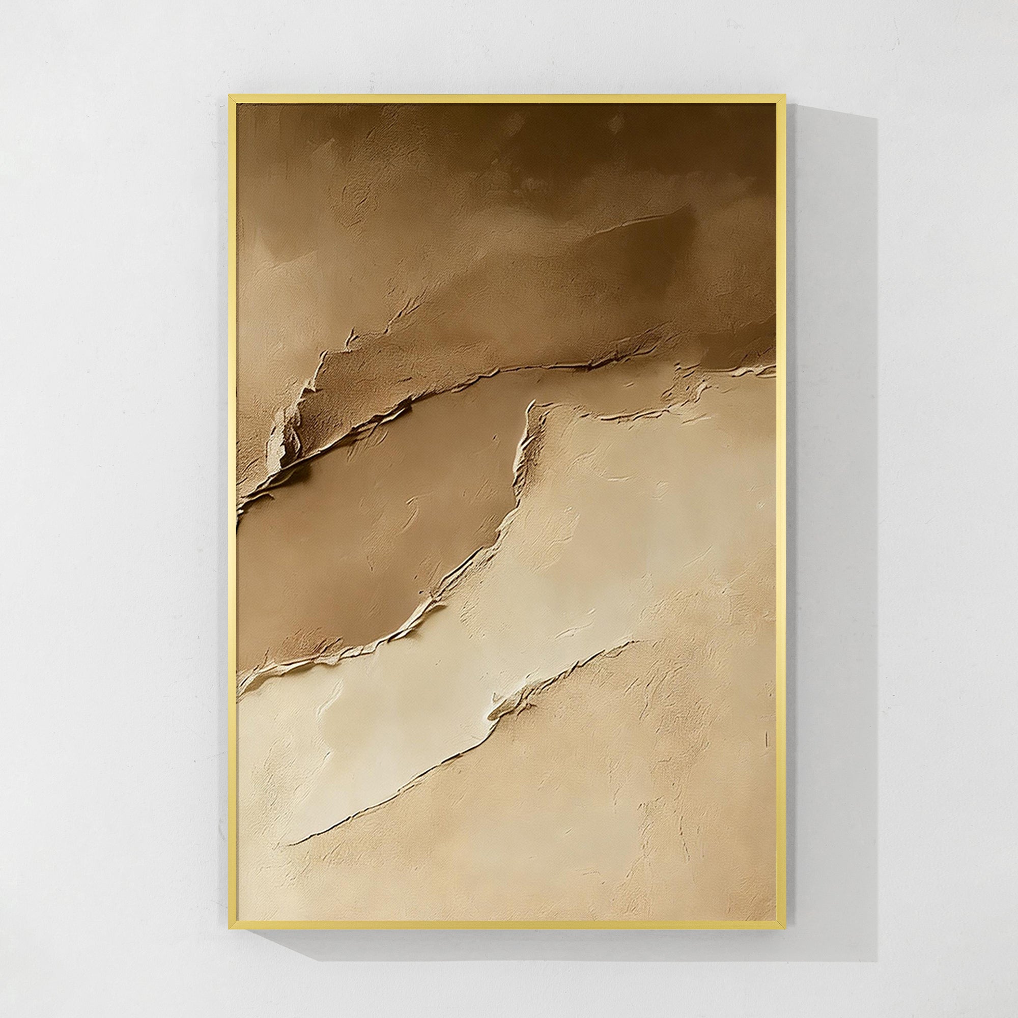 warm beige textured abstract wall art living room above sofa