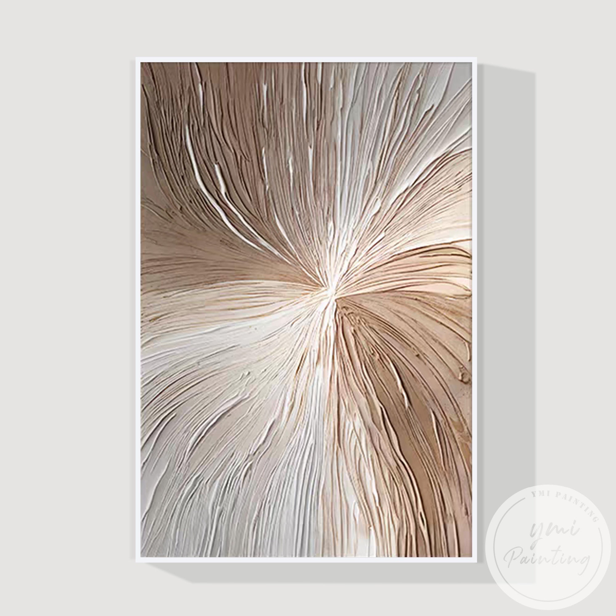 Handmade 3D textured canvas artwork for elegant home decoration