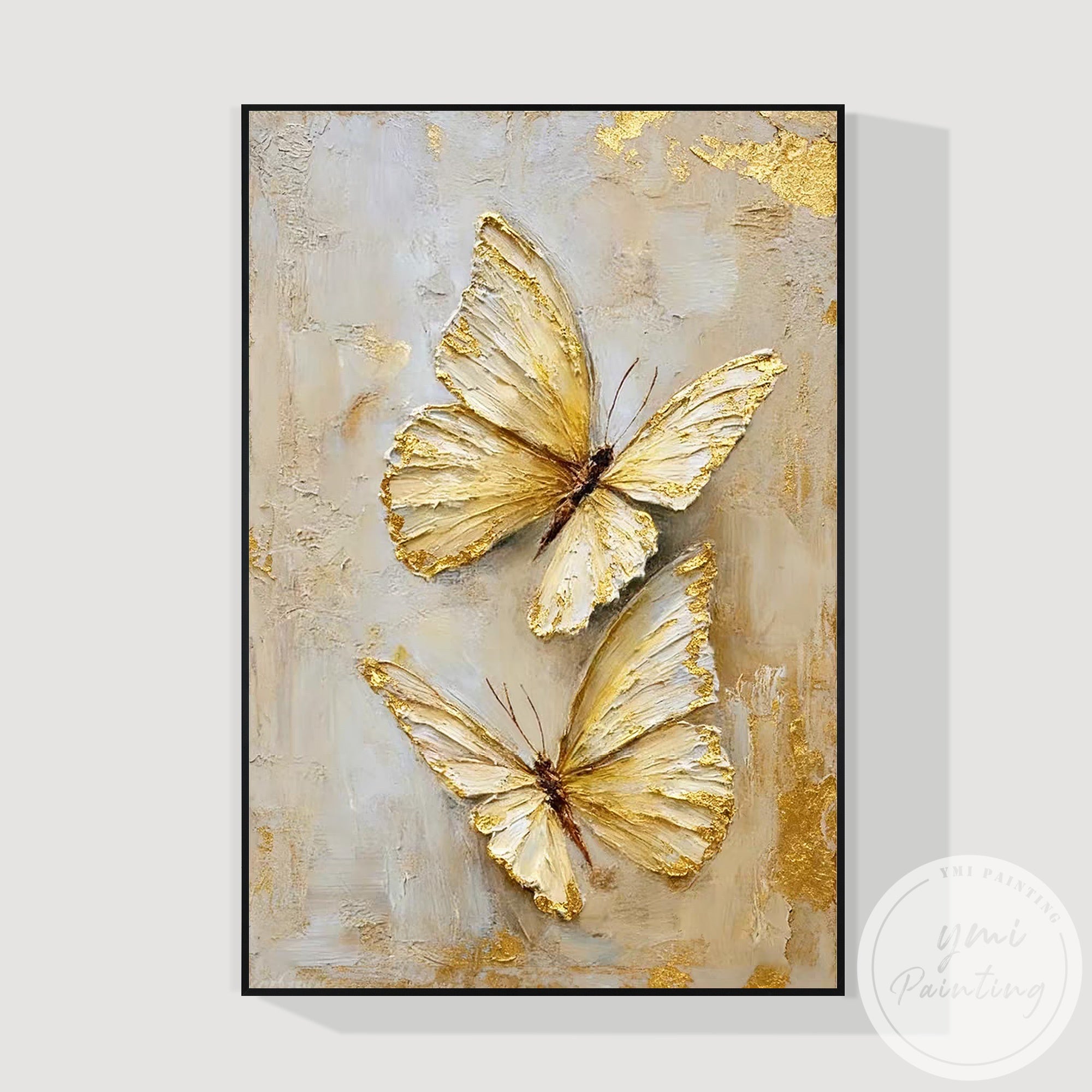 Large abstract butterfly art for stylish interior wall design