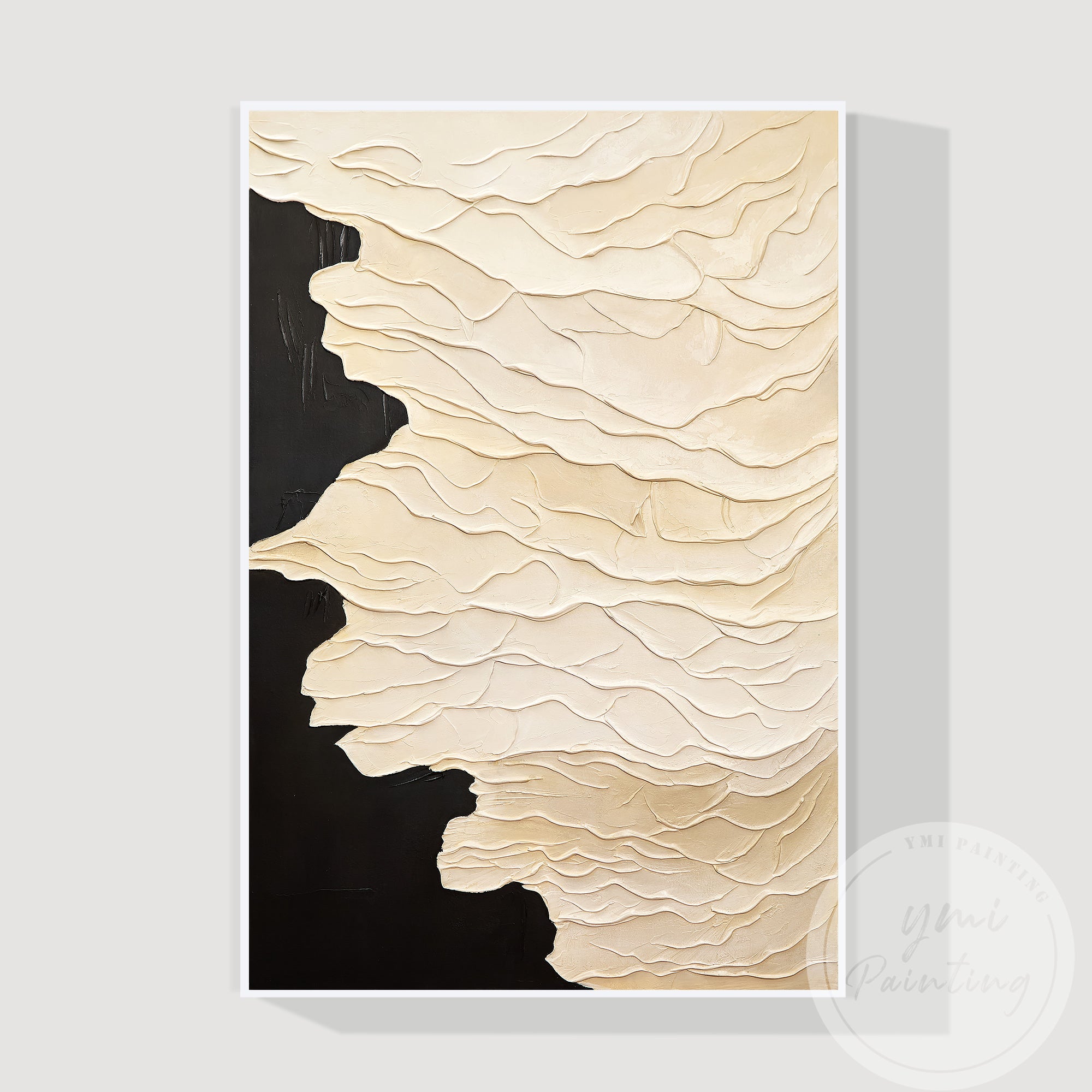 Elegant minimalist sculptural canvas for contemporary home
