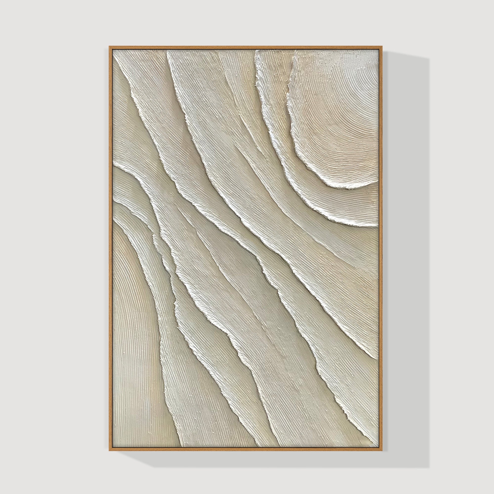 Vertical 3D textured plaster wall
