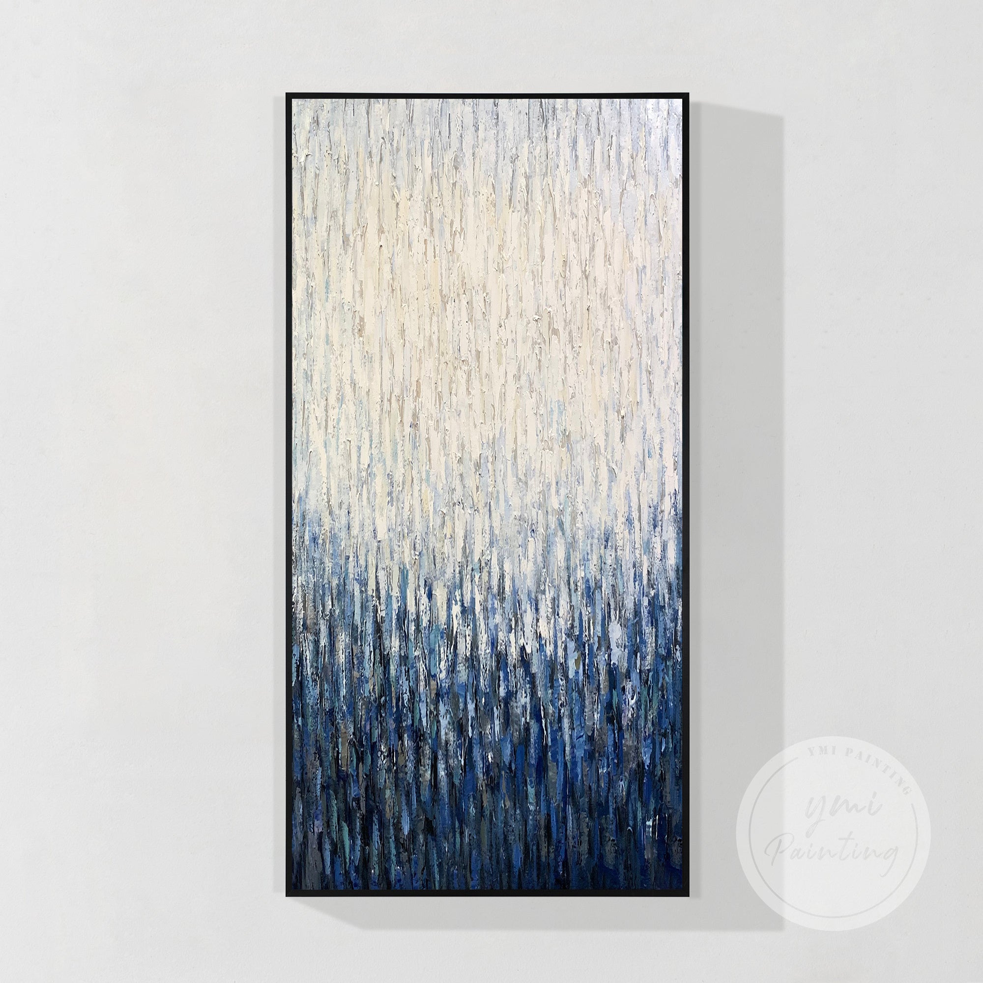 Minimalist vertical abstract canvas 