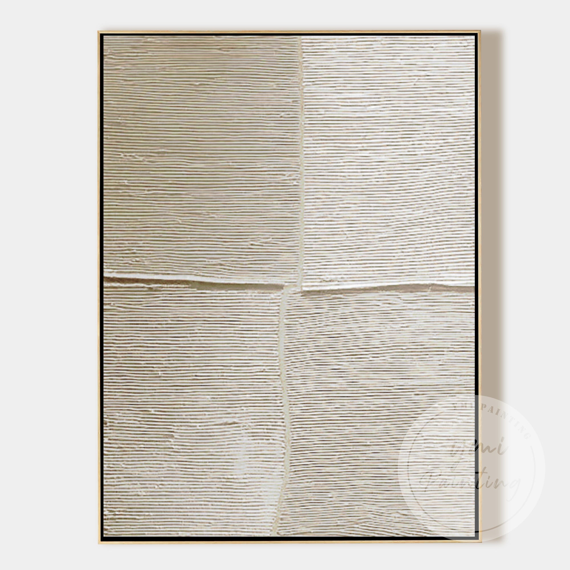 Elegant wabi-sabi abstract canvas for calm interior design