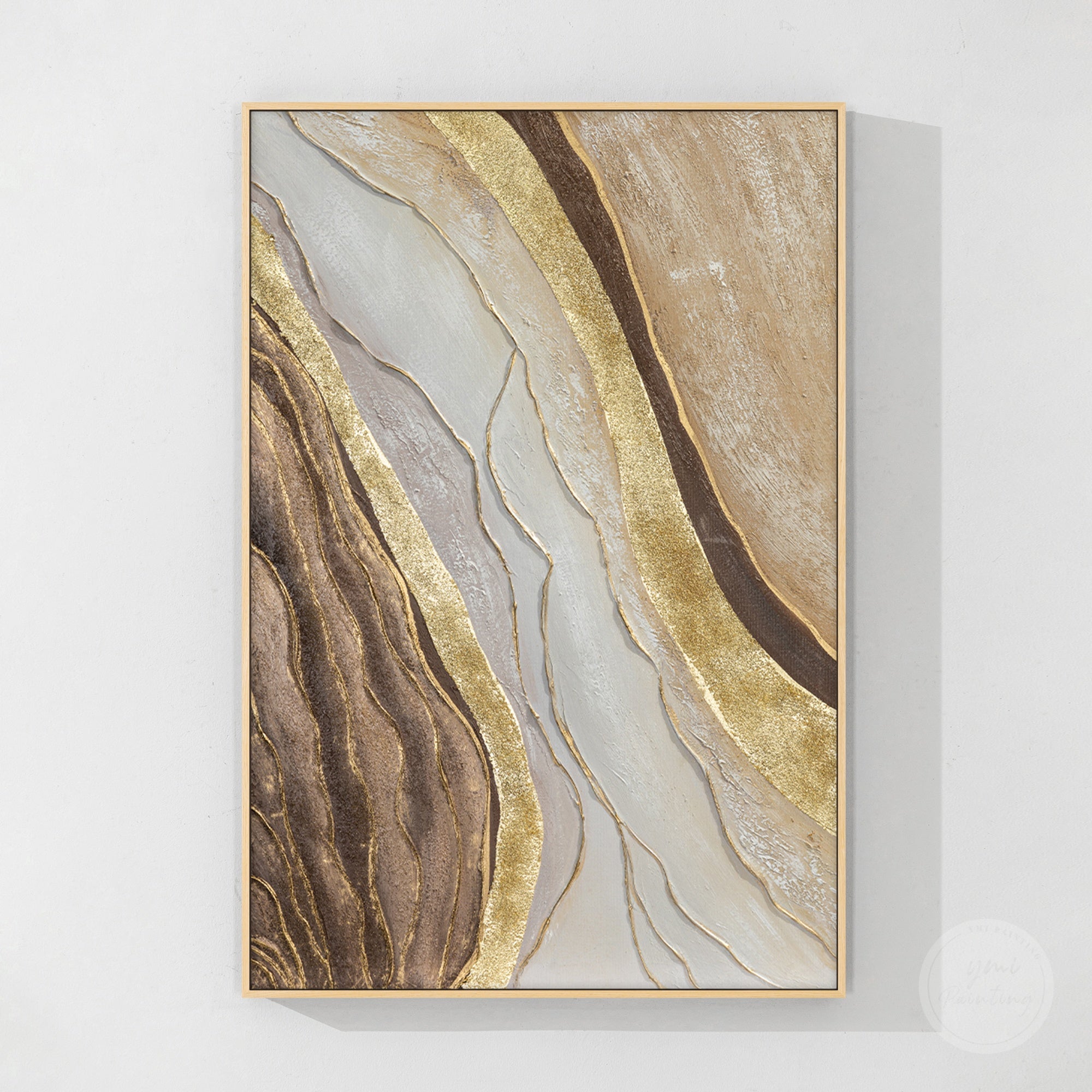 Modern abstract textured wall art with wabi sabi aesthetic, soft colors, and elegant home decoration style